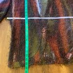 Erin London  NWT cardigan sweater womens medium Brown black Orange olive green Photo 4