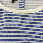 Talbots  Blouse Shirt Woman XL Blue Stripe Puff Sleeve Coastal Beachy Nautical Photo 6