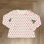 LAKE Red Heart Pajama Top White Size M Photo 1