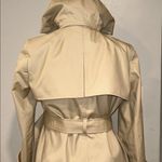J.Crew Double-Breasted Icon Trench Coat Vintage Khaki Beige Hooded Sz 4P Photo 9