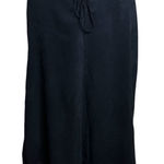 Vintage Lace Up Skirt Womens Large Black Faux Suede Grunge Goth Y2K Corset Midi Photo 0