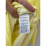 Chico's Tee Shirt Short Sleeve Neon Yellow V Neck Stretch Side Slits, Size M Photo 9