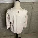 GRACE Womens Rolled Sleeve Crew Neck Top Size M Tan Size M Photo 2
