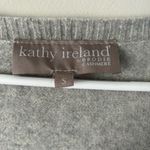 Kathy Ireland  Cashmere Grey Scoopneck Sweater Size Small Photo 5