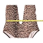 SheIn Cheetah Print Deep Plunge Open Back 1pc Swimsuit SMALL Beach Vacation Photo 9