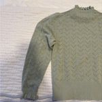 J.Crew  Green Ruffle Sweater Photo 4