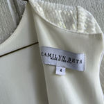 Camilyn Beth Sequin Allover Blouse 3/4 Sleeve in White Bridal Size 4 Photo 6