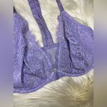 Victoria's Secret  Purple Lace Bra w/pearls sz 34DD Photo 1