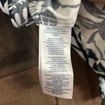 CHAPS Womens No Iron Blue White Print Long Sleeve Cotton Blouse Large Floral Photo 6