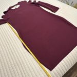 Talbots Torrid 3X (3) Purple Burgundy Ladder Cutout Shoulders & Back Sweater Dress Photo 6
