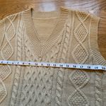 V neck long line knitted vest size M Tan Size M Photo 5