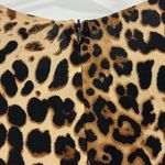 Line and Dot Small Brown and Black Leopard Animal Print Short Sleeve Shift Dress Photo 8