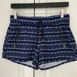Athleta  Blue & White Stripe Ikat Sway Shorts Size Small Photo 3