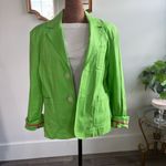 Tommy Hilfiger Tommy Hilfiger Women's Blazer Size 14 Lime Green Casual Notched Lapel Photo 0