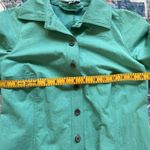 Bill Blass Sage Green Taffeta Button Front Belted Midi Dress Size 0 NWT Photo 2