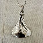 Silver tone Hershey kiss pendant necklace Photo 4
