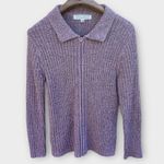 Carolyn Taylor Chunk Ribbed Knit Zip Up Cardigan Photo 1