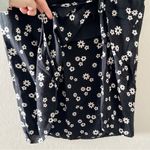 Hollister Black & White Floral High-Rise Cinched Midi Skirt Photo 3