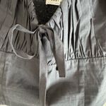 Aritzia TNA Smocked Puff Sleeve Cottagecore Crop Top Black Photo 1