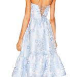 V. Chapman Virginia Strapless Gown In Chambray Blue Baroque Floral Photo 2
