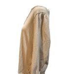 Isaac Mizrahi SaacmizrahiLIVE! Textured Button Down Top Blouse Womens M Long Sleeve V Neck‎ Photo 2