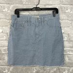 Madewell  Stretch Straight gingham denim skirt Photo 2