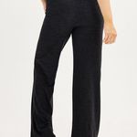 FLX Embrace High Waisted Wide Leg Sweatpants Drawstring Womens Medium Black Photo 2