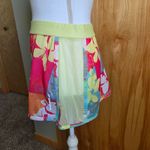 Brooks green and yellow floral mini skirt Photo 2