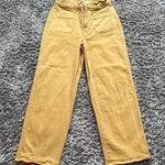 Madewell VTG Style Mustard High-Waisted Wide Leg Cropped Pants Size 25 Photo 0