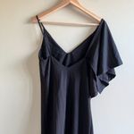 ZARA  Asymmetric Black Dress With Ruffled Sleeve/Hem‎ Womens Size S One Shoulder Photo 5