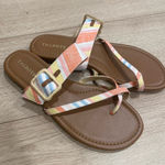 Talbots NEW  Gia Buckle Sandal Plaid Slip On Madras Size 10 Photo 0