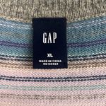 Gap  XL striped pastel 100% lambs wool sleeveless v-Neck sweater vest Photo 2