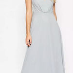 ASOS  Kate Lace Maxi Dress Gown Eyelash Lace V-Neck Short Sleeves Baby Blue‎ 6 Photo 0