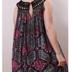 Anthro Moulinette Soeurs Linnea Mini Dress Women Medium Velvet Metallic Swing Photo 2