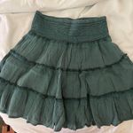 Aerie Dark Green Ruffle Skirt Photo 0