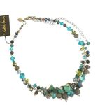 Cookie Lee blue Cluster Beaded Necklace Photo 2