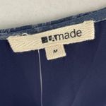 LA Made New Paisley Print Sleeveless Cowl Neck Tie Waist Dress Blue Photo 11