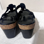 Donald Pliner Donald J Pliner Cork Platform Wedge Sandals Black Women's Size 9 Spain Photo 4