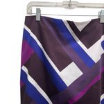 Ann Taylor Geometric Print Pencil Skirt Purple Blue White Women’s Size 6 NWT Photo 2
