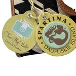 Spartina 449 NWT Stoddard Turnlock Wallet Houndstooth Black and Cream Photo 8