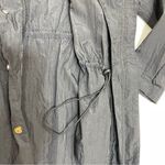 Opening Ceremony Ruffle Collar Black Longline Rain Coat XS Photo 10