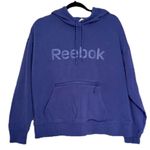 Reebok Classic  Blue Hooded Hoodie Sweatshirt Sweater Size Large Long Sleeve Photo 0