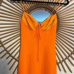 Reformation Women’s The Sea Orange Spaghetti Strap Mini Dress Double Tie 🧡 Size 0 Photo 4