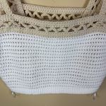 House of Harlow 1960 Knit Cloud Dancer Summer Sand Cotton Crop Crochet Tank SM Tan Photo 2