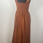 Free People Brown / Burnt Orange Cotton Cutout Caldasi Midi Dress Size Xs Photo 2
