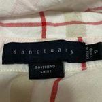 Sanctuary  White Multicolor Plaid Checkered Long Sleeve Button Down Shirt Top S Photo 2