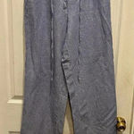 Talbots Blue Striped Linen Blend the Easy Drawstring Pant Women’s Size 6 Photo 0