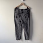 Madewell Classic Straight Jean Gray Jeans denim raw hem zip button pockets EUC Photo 1