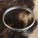 Vintage Italy sterling silver diamond cut bangle Photo 2