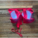 Ruffled strappy crisscross bikini summer halter top Red Size XXL Photo 10